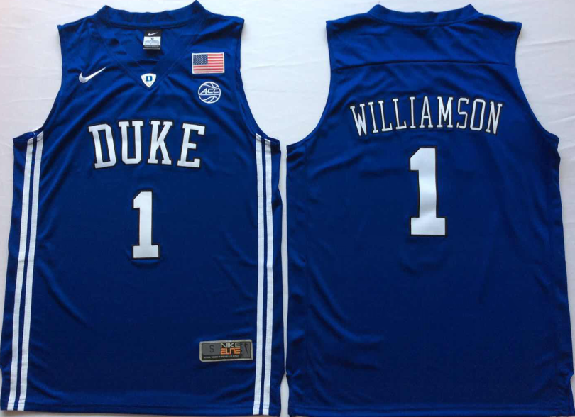 NCAA Men Duke Blue Devils Blue 1 WILLIAMSON.